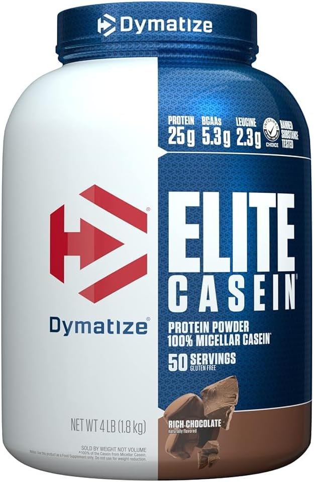 Dymatize Elite Casein Protein Powder Slow Absorbing with 25g Protein