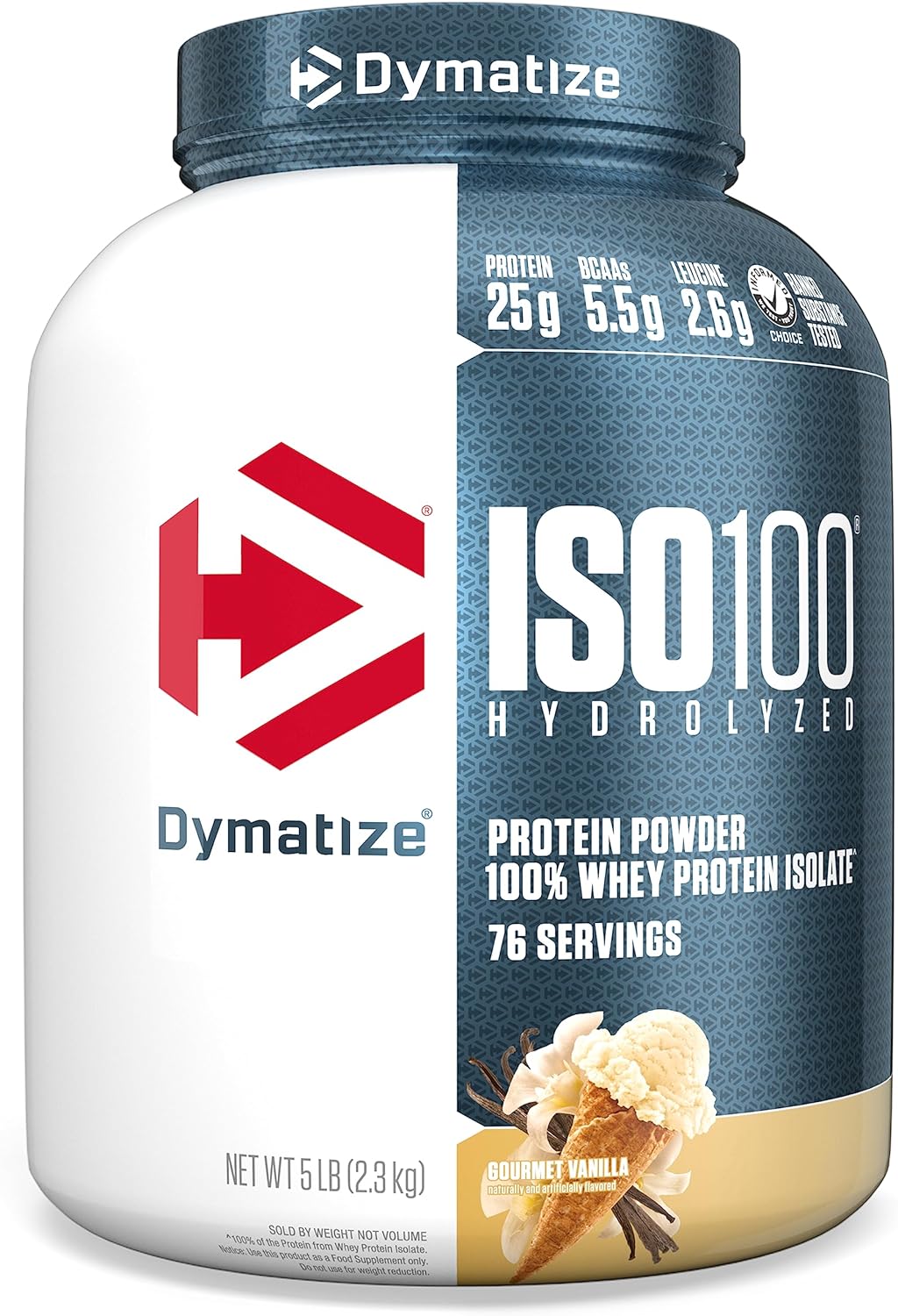 Dymatize ISO 100 Whey Protein Powder with 25g of Hydrolyzed