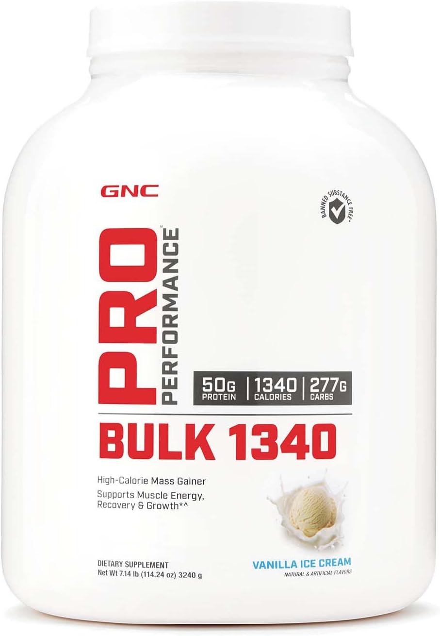 GNC Pro Performance Bulk 1340 Vanilla Ice Cream 9