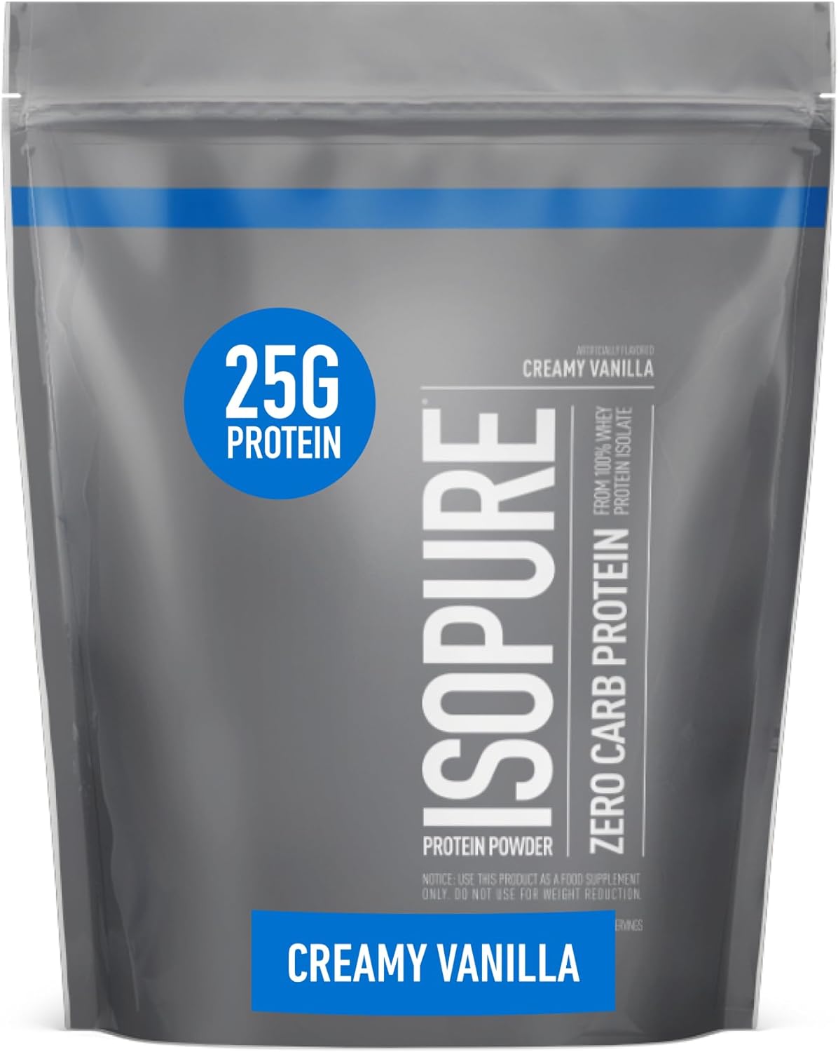 Isopure Creamy Vanilla Whey Isolate Protein Powder with Vitamin C