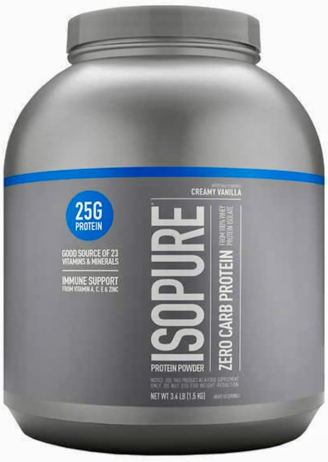 Isopure Zero Carb Whey Protein Powder Creamy Vanilla 34lb