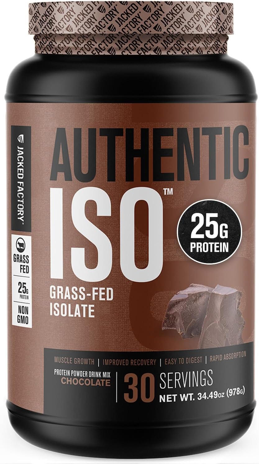 Jacked Factory Authentic ISO Grass Fed Whey Protein Isolate Powder