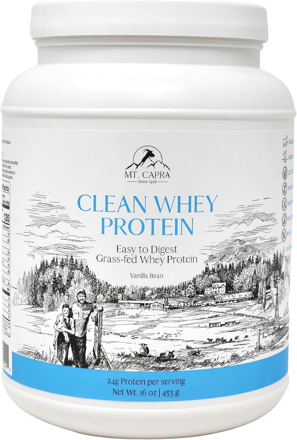 Mt Capra Goat Whey Protein Grass Fed Undenatured Whey Protein