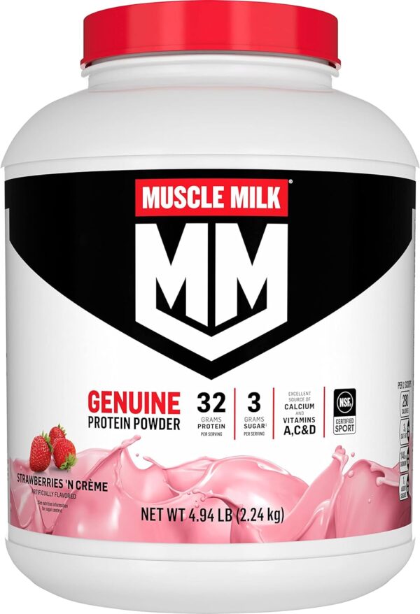 Muscle Milk Genuine Protein Powder Strawberries N Creme 32g Protein