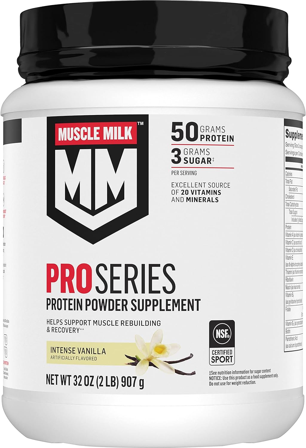 Muscle Milk Pro Series Protein Powder Supplement Intense Vanilla 2