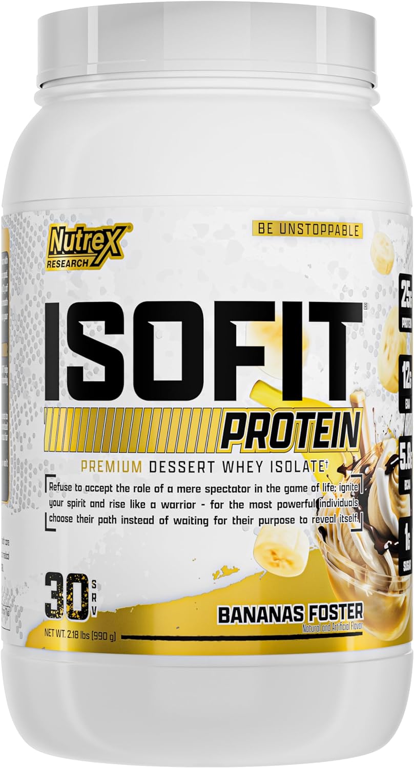 Nutrex Research IsoFit Whey Protein Powder Instantized 100 Whey