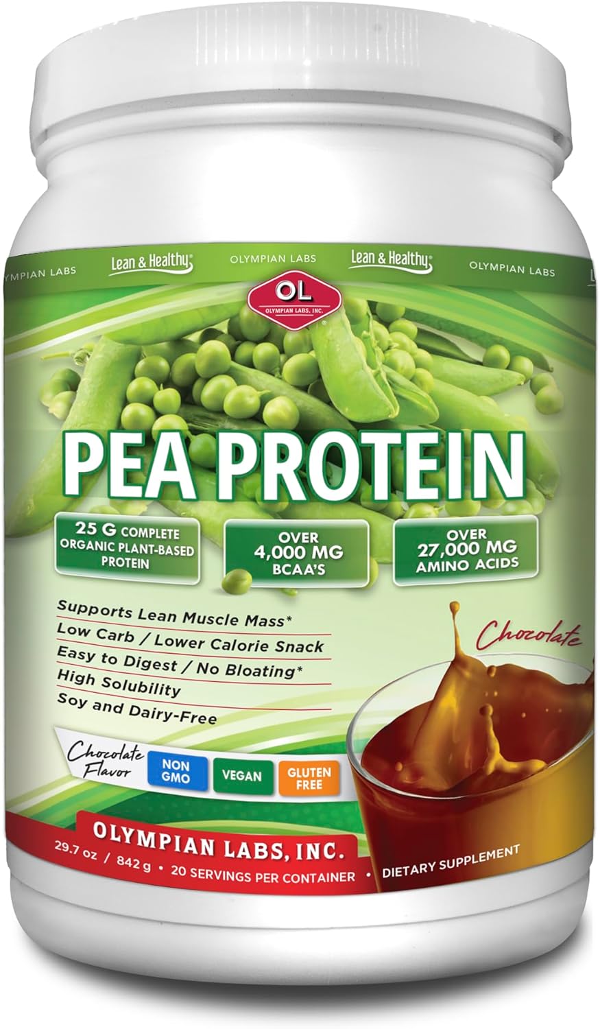 Olympian Labs Plant Based Pea Protein Powder Chocolate 25g