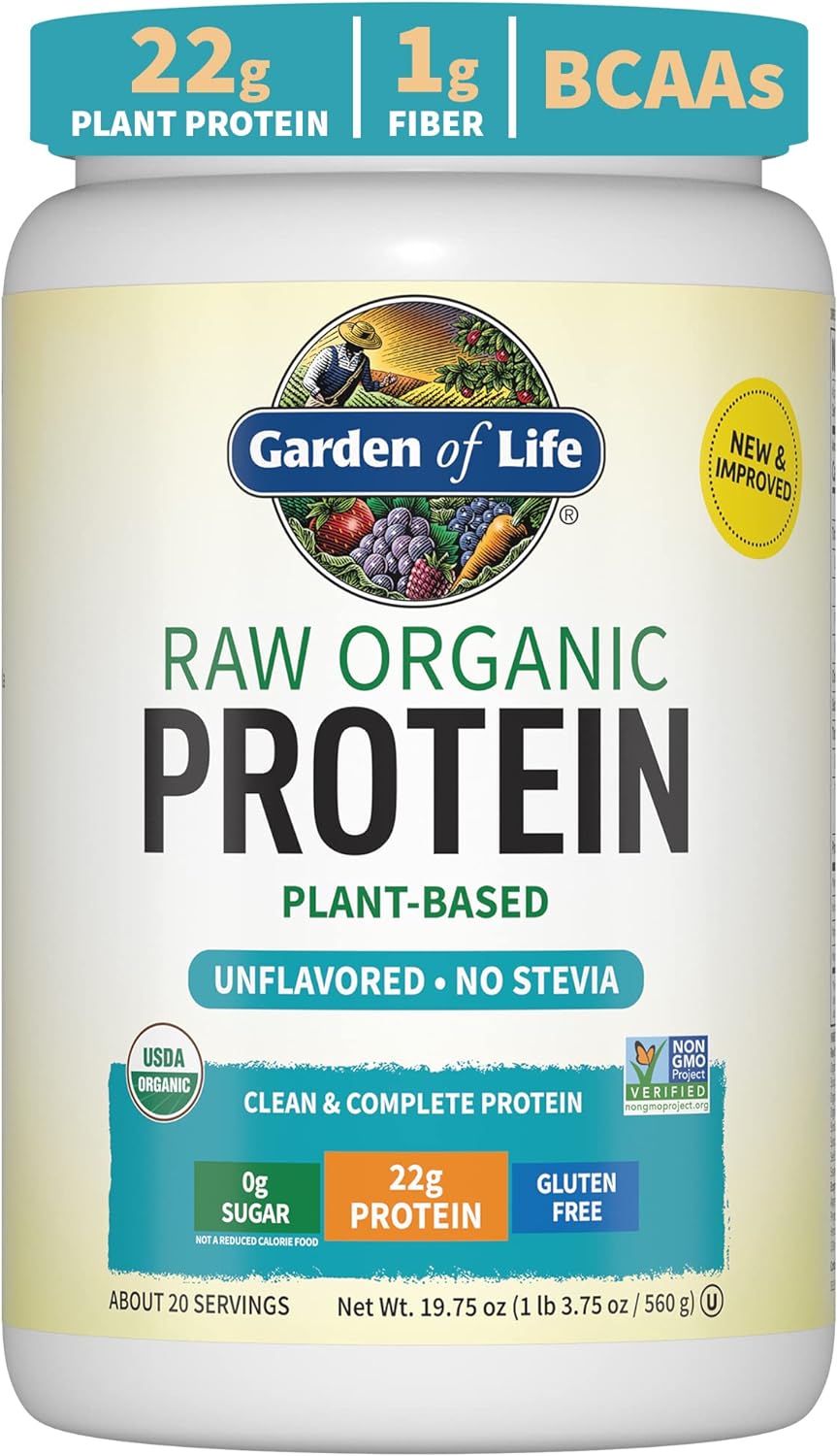 Organic Vegan Unflavored Protein Powder Garden of Life –