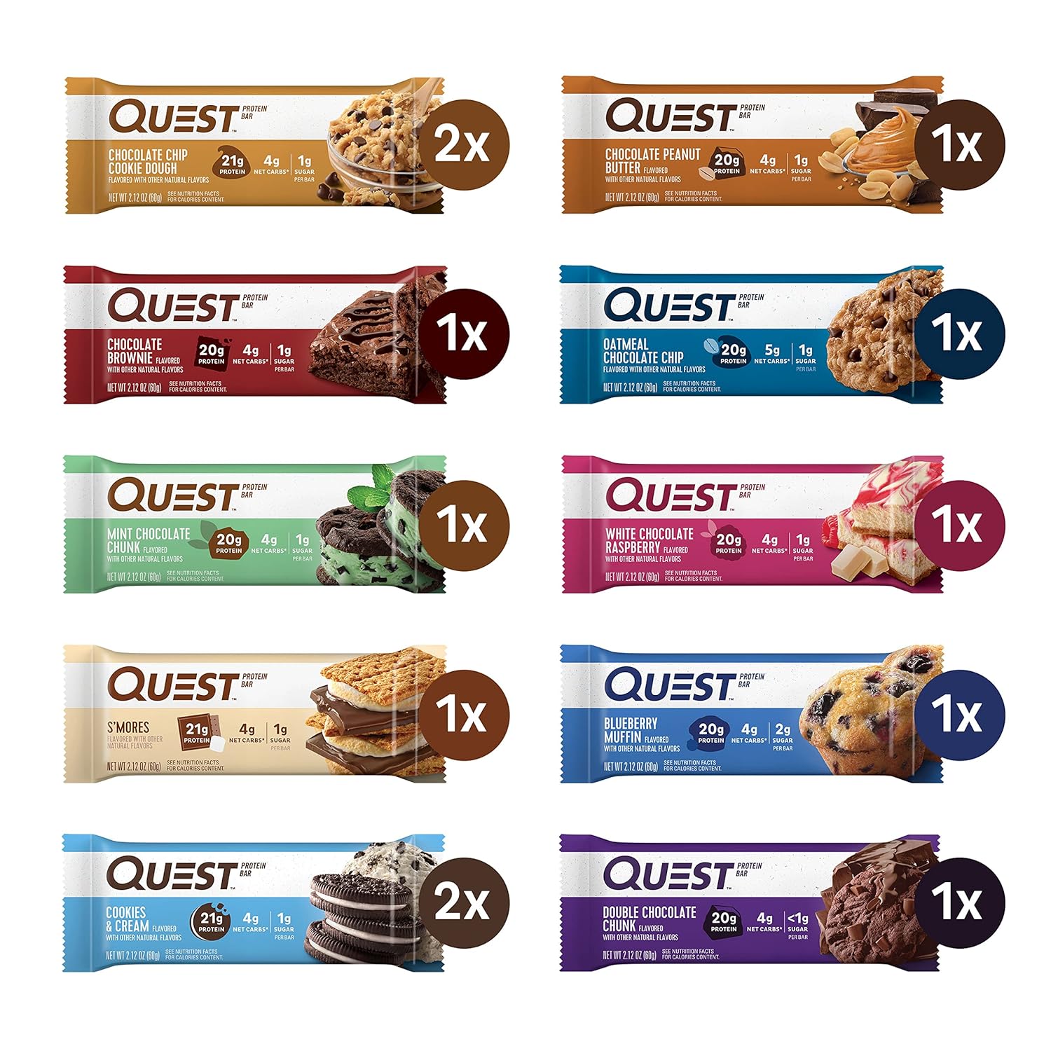 Quest Nutrition Ultimate Variety Pack Protein Bars High Protein Low