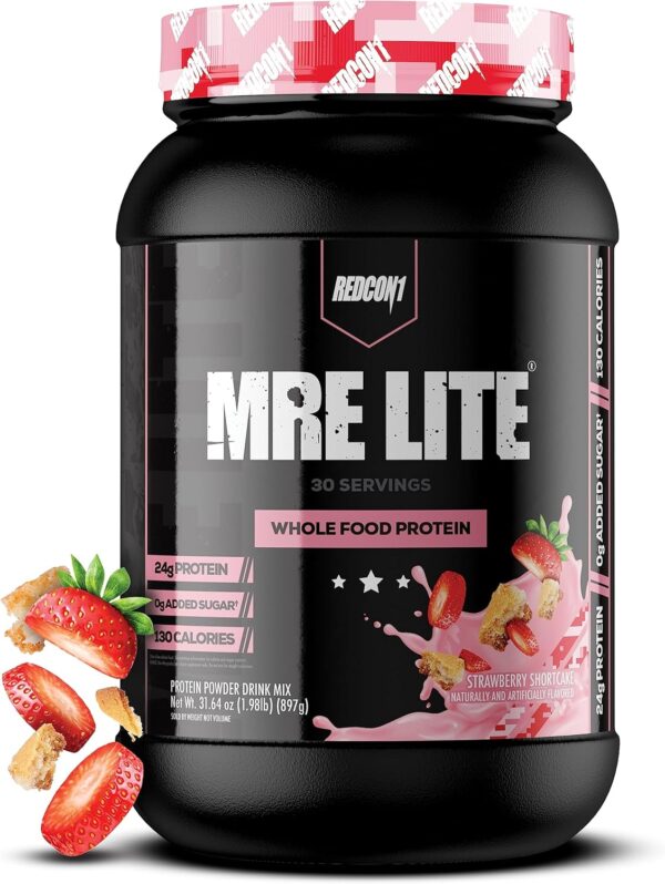 REDCON1 MRE Lite Whole Food Protein Powder Strawberry Shortcake