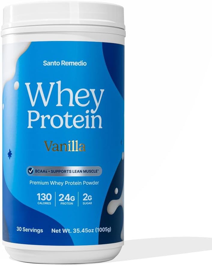 Santo Remedio Vanilla Whey Protein Premium Whey Protein Powder 24g