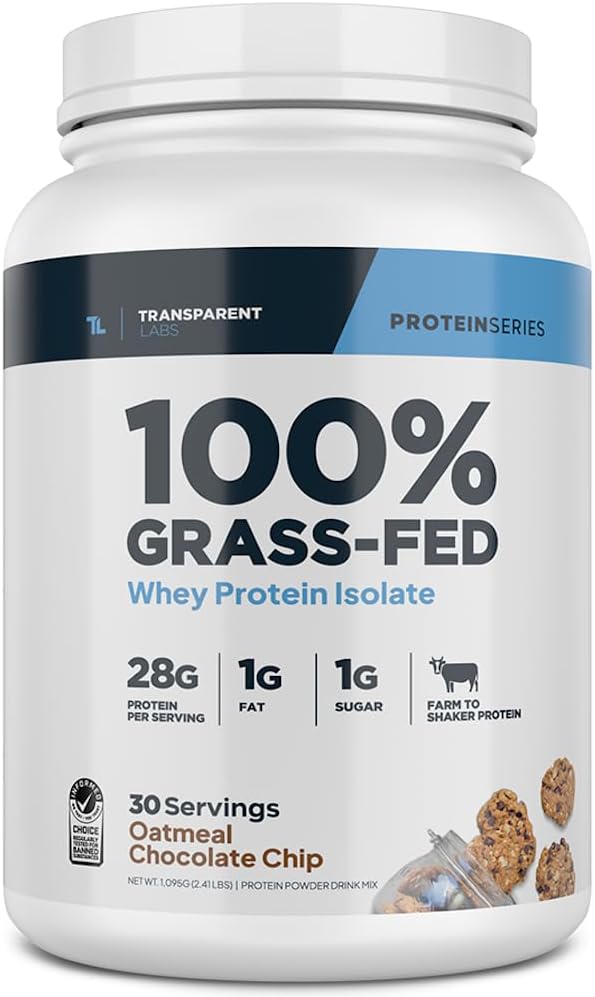 Transparent Labs Grass Fed Whey Protein Isolate Natural Flavor Gluten