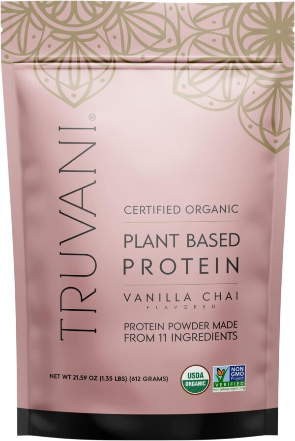 Truvani Vegan Protein Powder Vanilla Chai 20g Organic