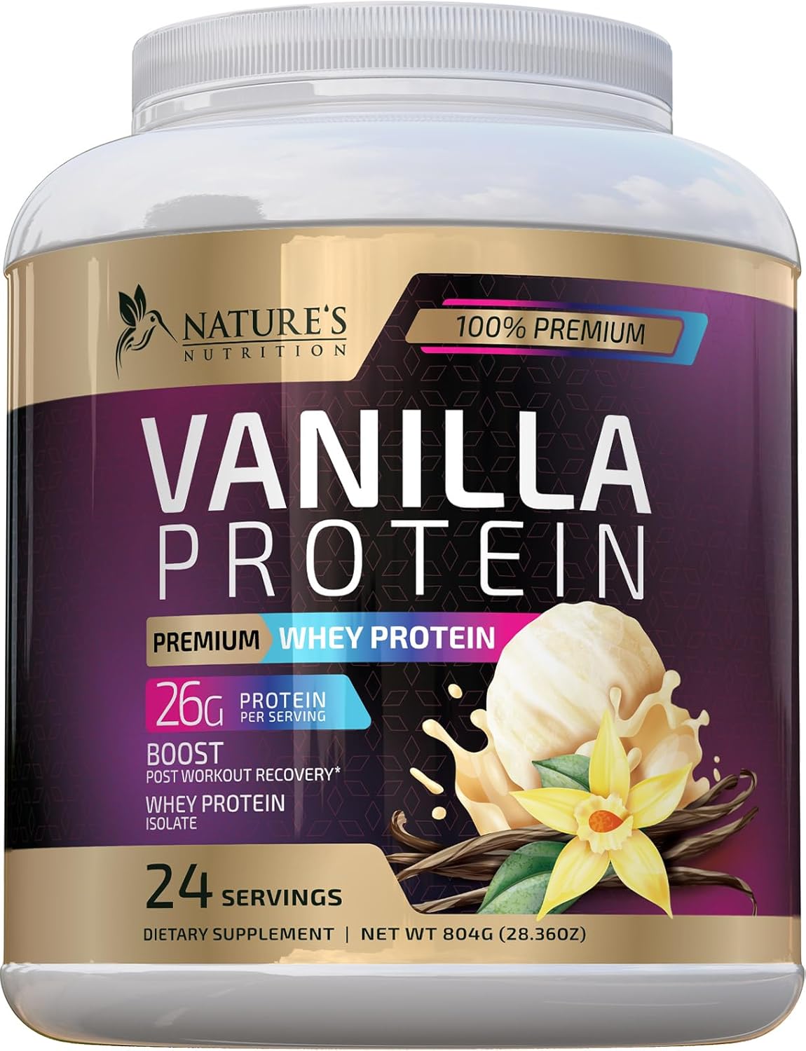 Whey Protein Powder 26g Vanilla Ice Cream Whey Isolate